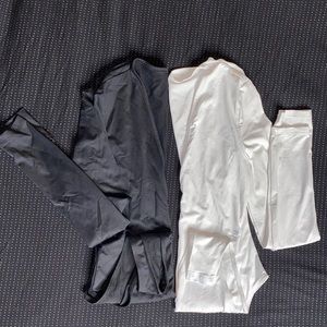 Black & White Long sleeve bodysuit set